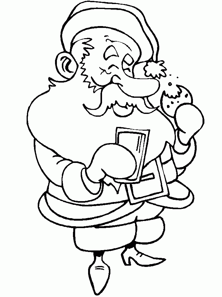 święty Mikołaj Z Miry Rysunek Święty Mikołaj z ciastkami i mlekiem -Kolorowanki do wydrukowania